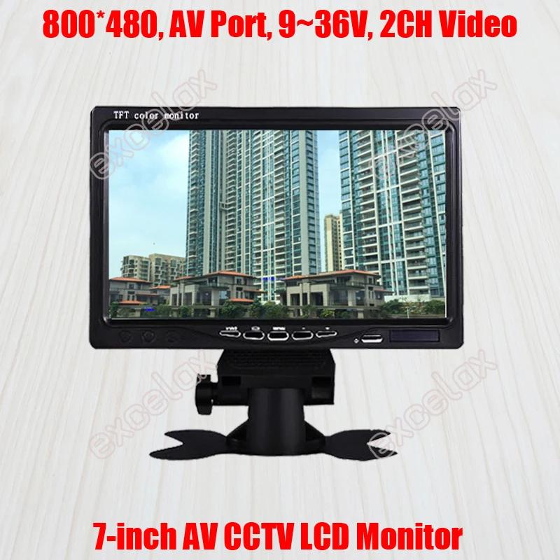 7 ġ 800x480 AV Ʈ 2CH  Ƴα  7 ġ, CCTV   ī޶ ÷ TFT LCD ÷